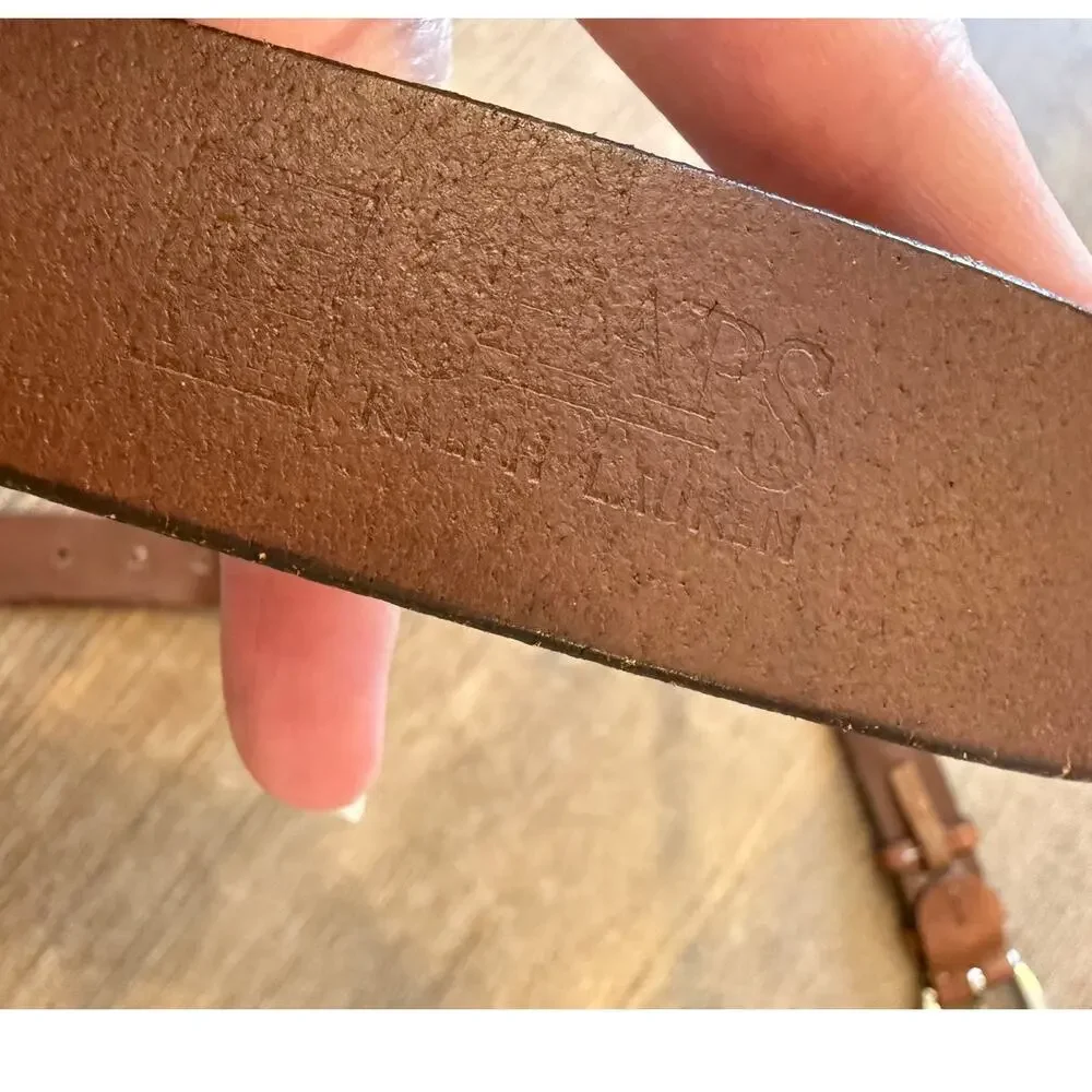 Chaps Ralph Lauren Brown Leather Men's Belt Fits Waist 40 - 44